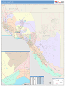 El Paso County, TX Digital Map Color Cast Style